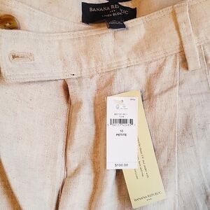 Brand new cream wide leg linen pants